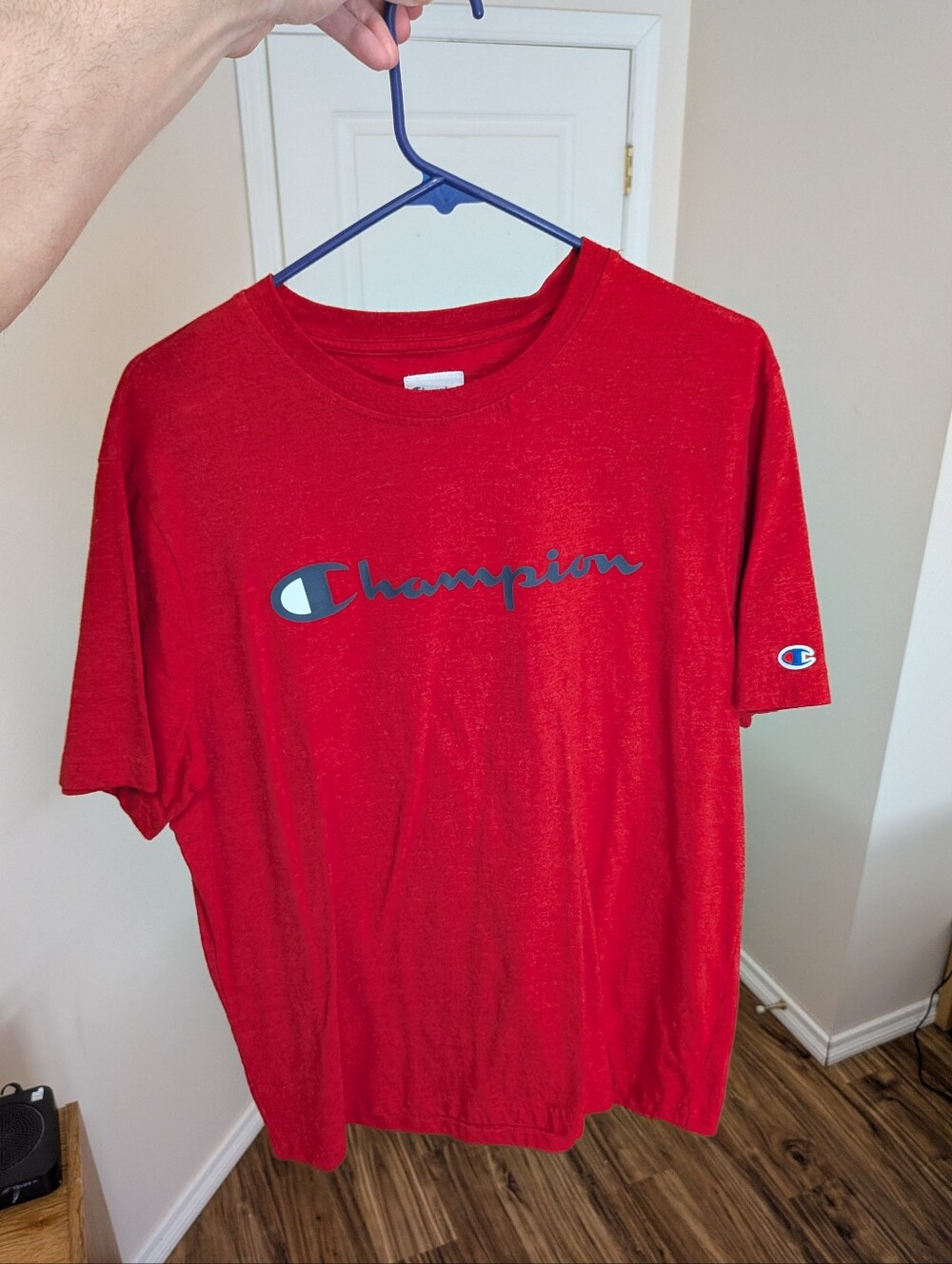 Champion Red Logo Tee